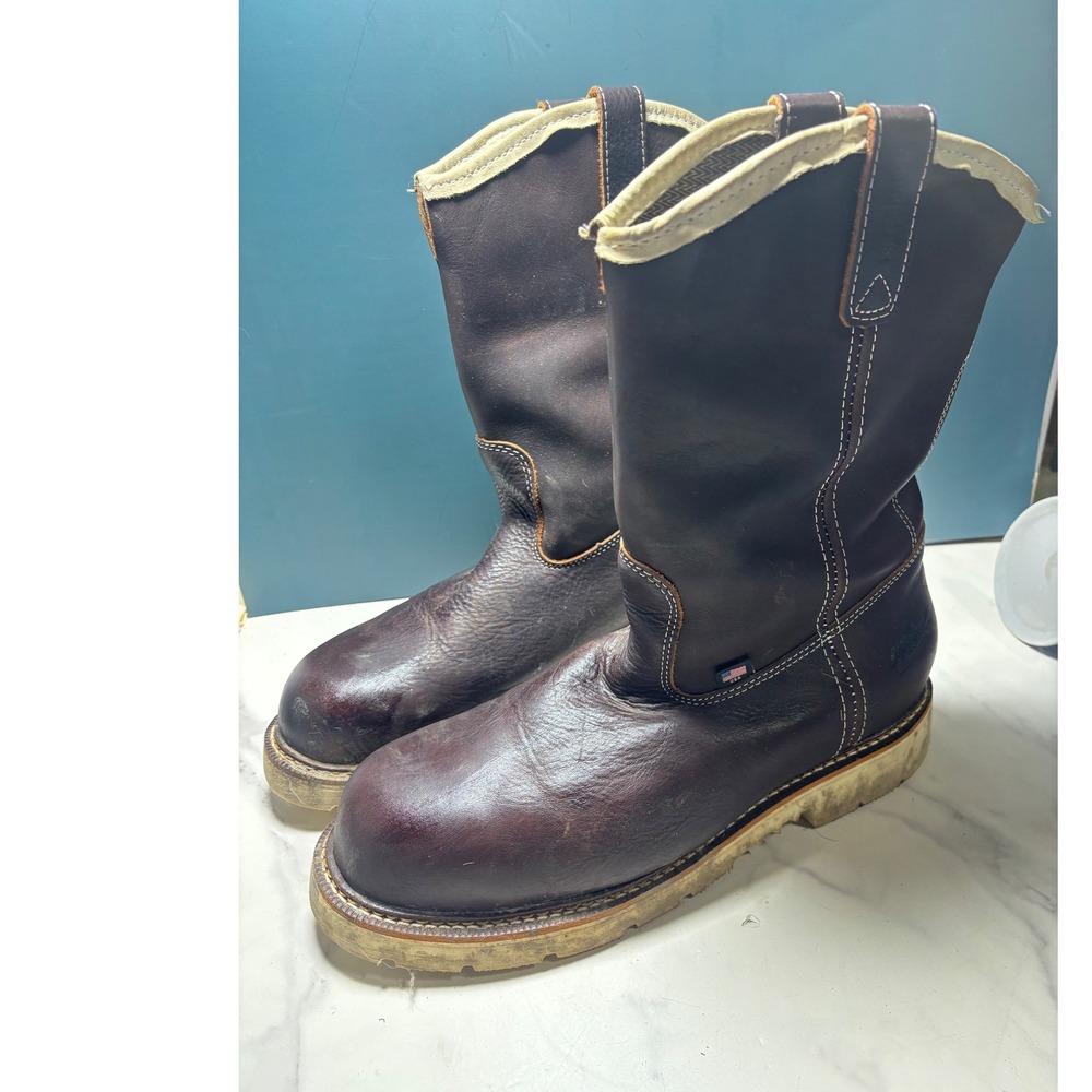 Thorogood American Heritage 11 Wellington Boots 804-4939 Brown Pull On Leather